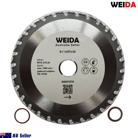 216mm Wood Circular Saw Blade Cutting Disc 8-1/2” 30T Bore 30/25.4/22.23mm