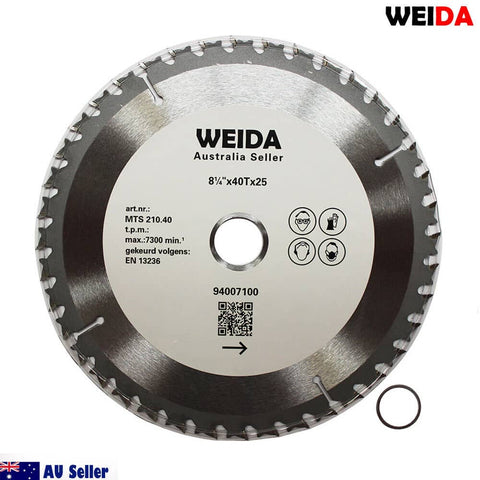 3x Wood Circular Saw Blade 210mm 40T Bore 25/22.2mm 8-1/4" Kerf 1.8 Cutting Disc