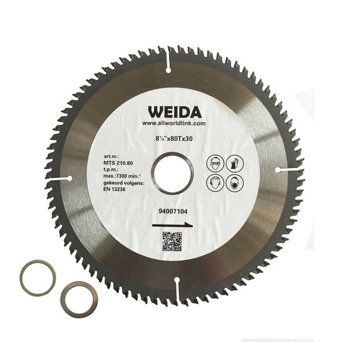 3x210mm Wood Circular Saw Blade Cutting Disc ATB 8-1/4" 80T Bore 25.4/22.23mm K2