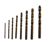 8PCS High Speed Steel Twist Drill Set 3-10mm Titanium Coated HSS Metric Quality