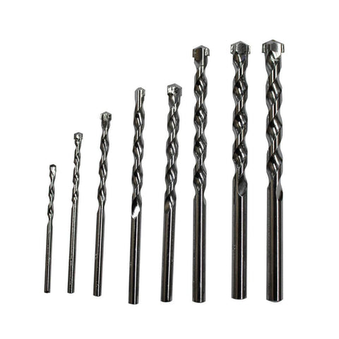 8pcs Masonry Drill Bit Set 3-10mm  Carbide Tip Brick Wall Concrete