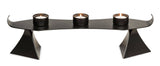 Black Metal Harbour Style Tea Light Candle Holder Stand