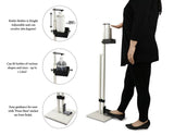 Lirash Touch Free Hand Sanitiser Dispenser Station Floor Stand Foot Operated - White Black