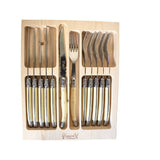 12p Steak Knife & Fork Set Ivory x 6sets