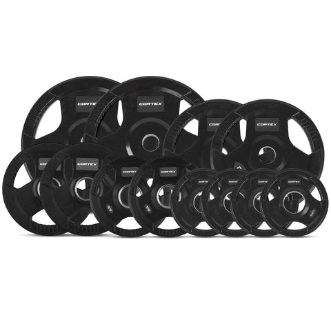 CORTEX 80kg Tri-Grip 50mm Olympic Plate Set