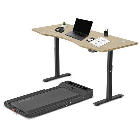 LSG Nimbus Walking Pad Treadmill + ErgoDesk Automatic Standing Desk 1800mm (Oak)