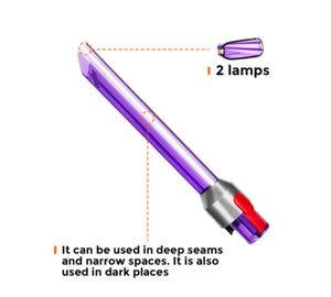 LED Crevice tool for Dyson V7, V8, V10, V11, V15, GenDetect Light Pipe