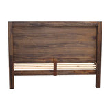 Bed Frame Queen Size in Solid Wood Veneered Acacia Bedroom Timber Slat in Chocolate