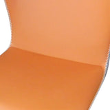 6X Orange Dining Chairs Premium Leatherette Gorgeous Colour Stylish Tripod Legs Carbon Steel