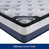 Double Mattress Latex Pillow Top Pocket Spring Foam Medium Firm Bed