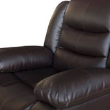 3+1+1 Seater Recliner Sofa In Faux Leather Lounge Couch in Brown