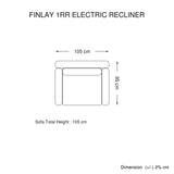 Finlay Charcoal 3R+2R+1R Finest Fabric Electric Recliner Feature Multi Positions Ultra Cushioned USB Outlets