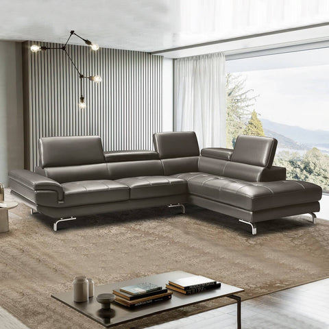 Vienna Sofa Faux Leather 5 Seater Grey