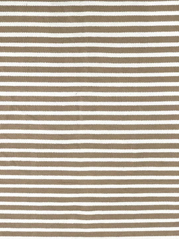 Beige cream striped cotton kilim rug190x250 cm