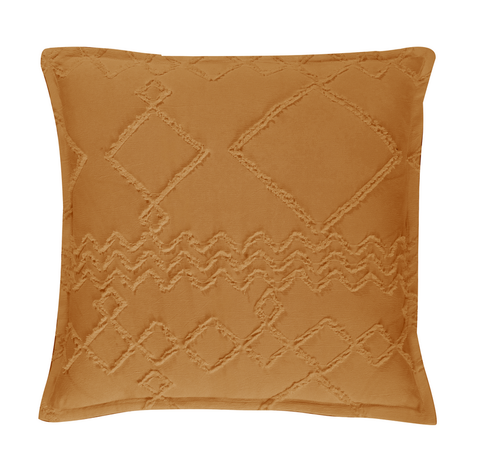 TUFTED MICROFIBRE SUPER SOFT EUROPEAN PILLOWCASE-CARAMEL