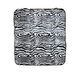 Animal Skin Pattern Faux Mink Blanket Queen Zebra