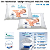 Mediflow Twin Pack Adjustable Floating Comfort Down Alternative Waterbase Pillows