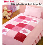 Bindi Butterfly Embroidered Quilt Cover Set Single