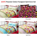 Floating Frangipani Quilt Cover Set Aqua Single