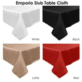 Emporio Slub Table Cloth Latte 180 cm Round