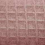 Cotton Waffle Blanket Dusty Pink King