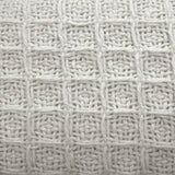 Cotton Waffle Blanket White Queen