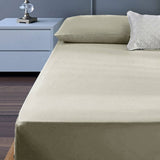 400TC Cotton Percale King Single Combo Set 50cm Wall Taupe