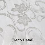 Deco White Luxury Jacquard Tablecloth 150 x 220 cm