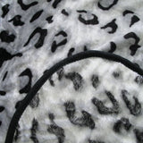 375gsm 1 Ply Animal Print Faux Mink Blanket Queen 200x240 cm Snow Leopard