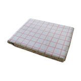 Cotton Grid Checks Oblong Table Cloth Coral 130 x 180cm