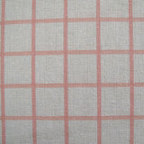 Cotton Grid Checks Oblong Table Cloth Coral 130 x 180cm