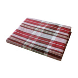 Cotton Plaid Checks Round Table Cloth 180cm Diameter Red