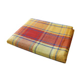 Cotton Plaid Checks Round Table Cloth 180cm Diameter Yellow