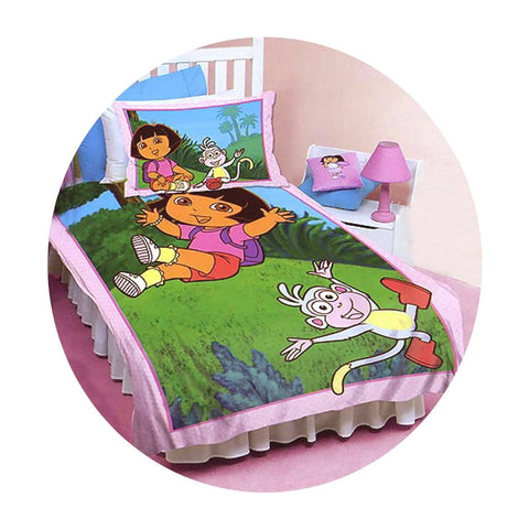 Disney Dora The Explorer Licensed Quilt Cover Set Friends Double