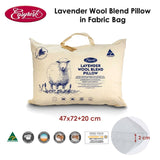 Easyrest Lavender Wool Blend Standard Pillow in Fabric Bag