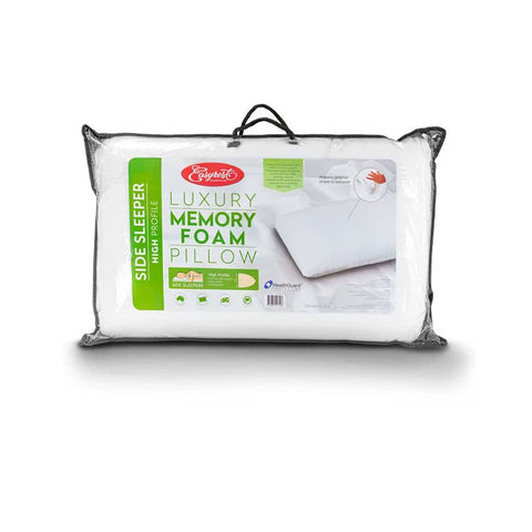 Easyrest Side Sleeper High Profile Luxury Memory Foam Pillow 65 x 40 + 12cm BONUS removable Cover