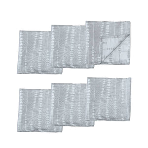 Set of 6 Perline Grey Jacquard Napkins 40cm x 40cm