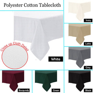 Polyester Cotton Tablecloth Black 150 x 220 cm