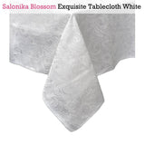 Salonika Blossom Tablecloth White 160 x 220 cm