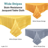 Jacquard Table Cloth Wide Stripes Yellow 135 x 180 cm