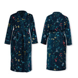 PIP Studio Les Fleurs Cotton Bath Robe Dark Blue XXL