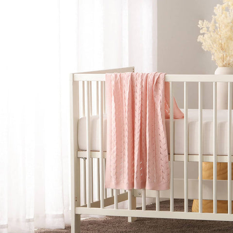 Little Gem Lyla Blush Cotton Baby Blanket 75 x 100 cm