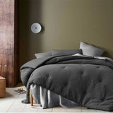 Accessorize Soho Waffle Dark Grey 3 Piece Comforter Set Queen