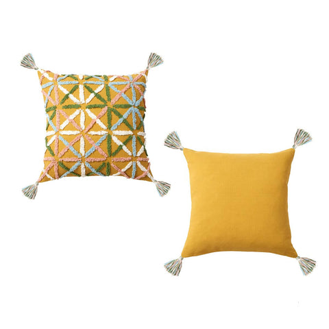 Accessorize Adena Ochre Filled Square Cushion