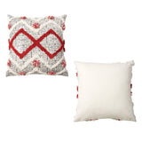 Accessorize Ronan White Red Filled Square Cushion