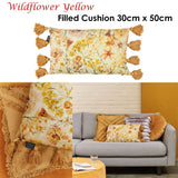 Bedding House Wildflower Yellow Filled Oblong Cushion