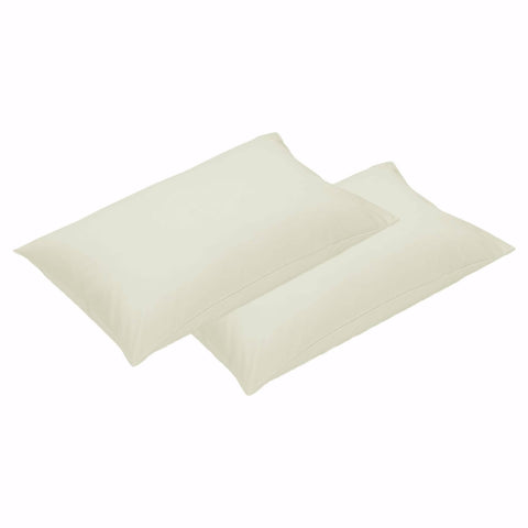 500TC Pair of Cotton Standard Pillowcases Vanilla