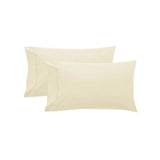 Pair of Pure Cotton 250TC Standard Pillowcases Cream