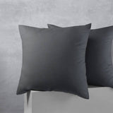 Accessorize Pair of Cotton Polyester European Pillowcases Charcoal