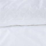 Riviera Maison Elowen White Cotton Quilt Cover Set Queen